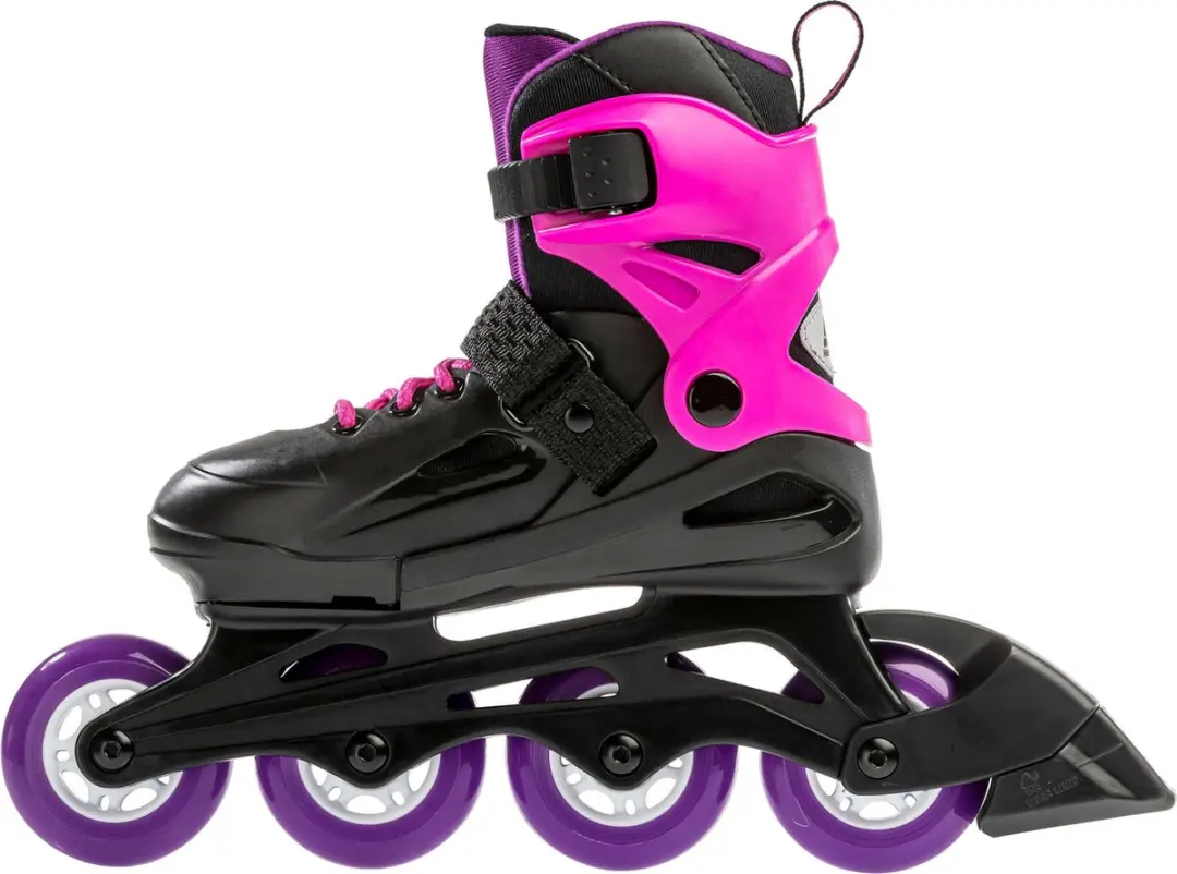 Rollerblade Fury Skate Junior - 72mm - Maat 36.5-40.5 - Zwart/roze/paars - afbeelding 2 van 6