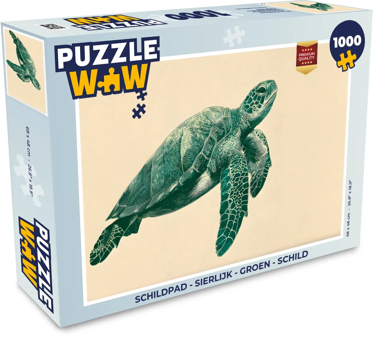 PuzzleWow Schildpad Legpuzzel 1000 Stuks