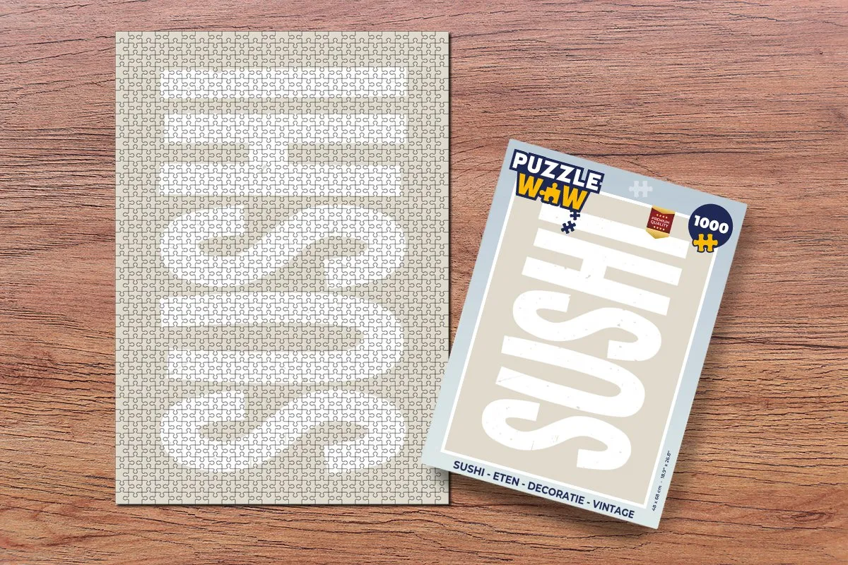 PuzzleWow Sushi Legpuzzel 1000 Stuks - Vintage