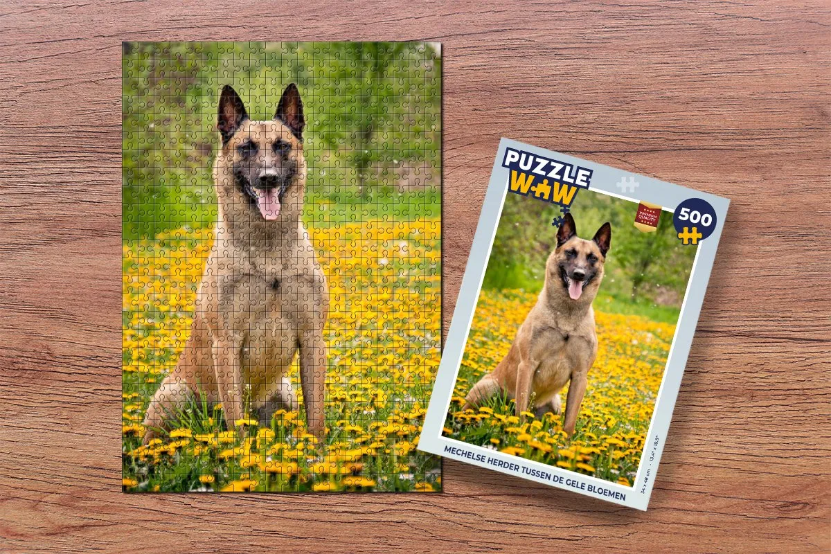 PuzzleWow Legpuzzel Mechelse Herder 500 Stuks - Multicolor