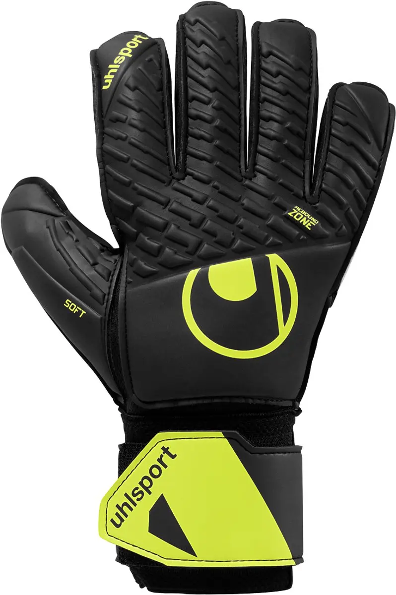 Uhlsport FM Soft Flex Frame JR Black Fluo Yellow Keepershandschoenen