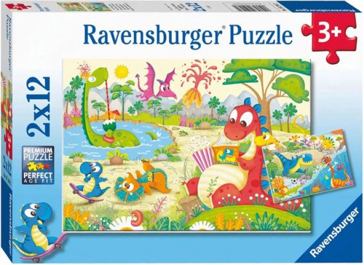 Ravensburger Lievelingsdino's Puzzels 12 Stuks - Multicolor