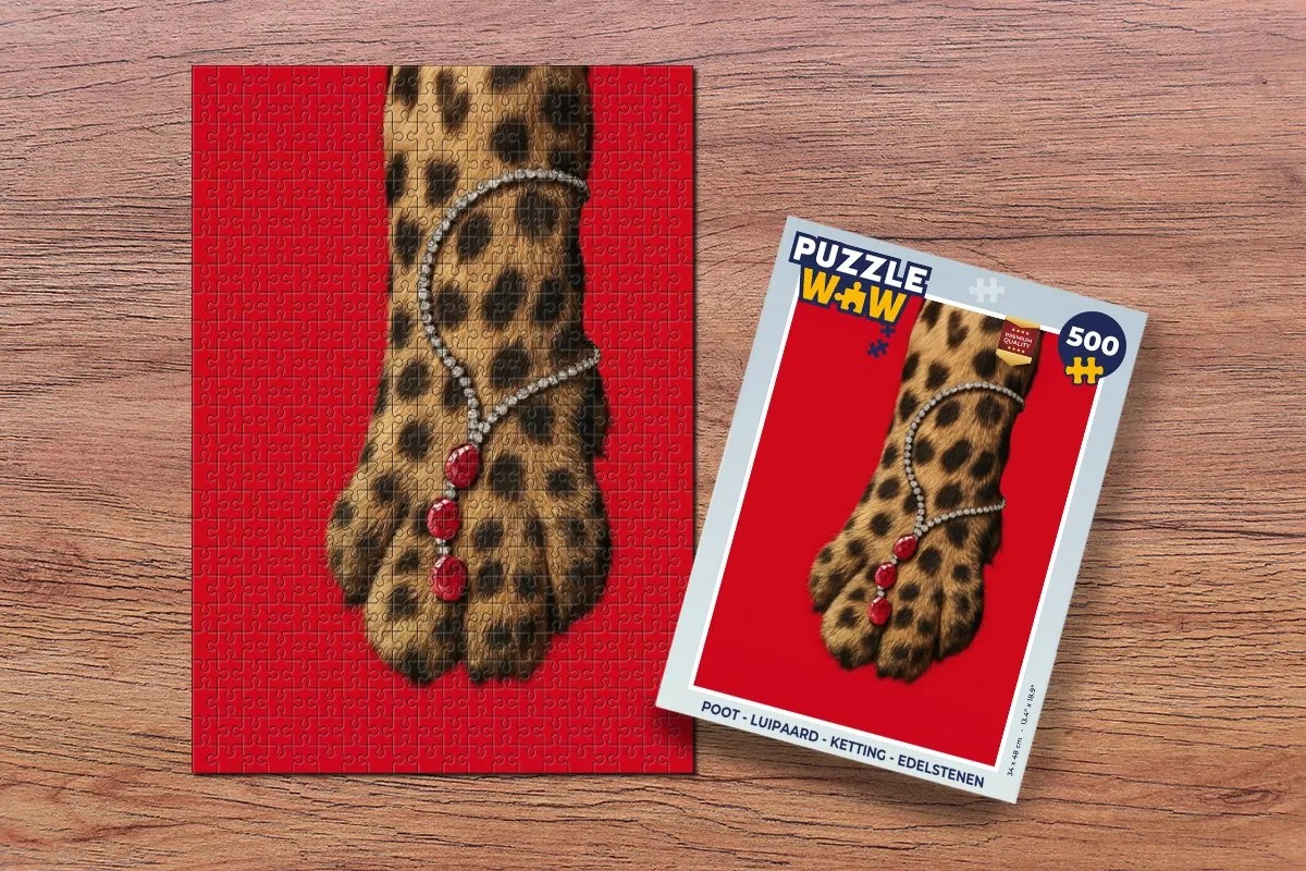 PuzzleWow Poot Luipaard Legpuzzel 500 Stuks - 8721373927658