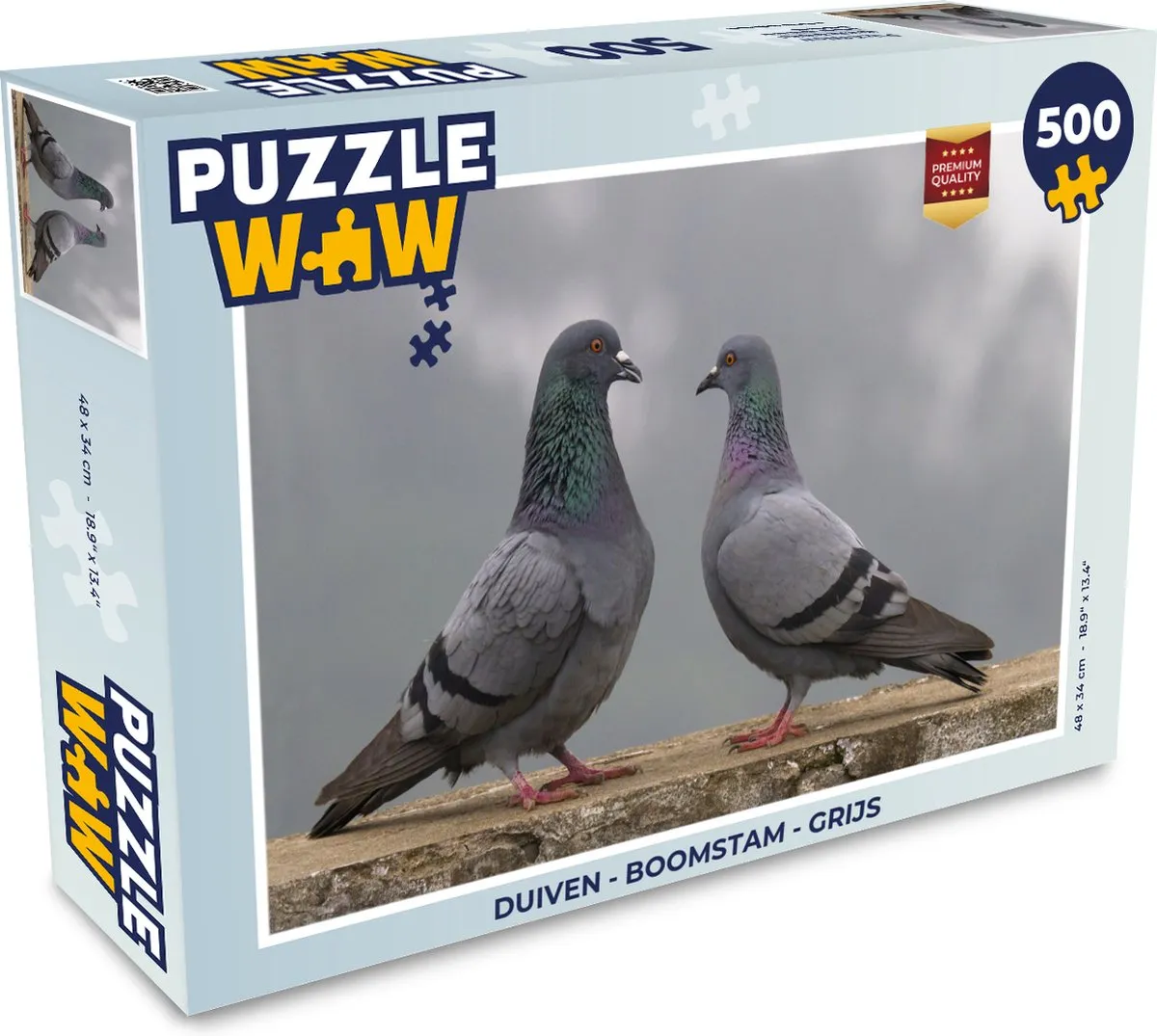 PuzzleWow Duiven Boomstam Legpuzzel 500 Stuks