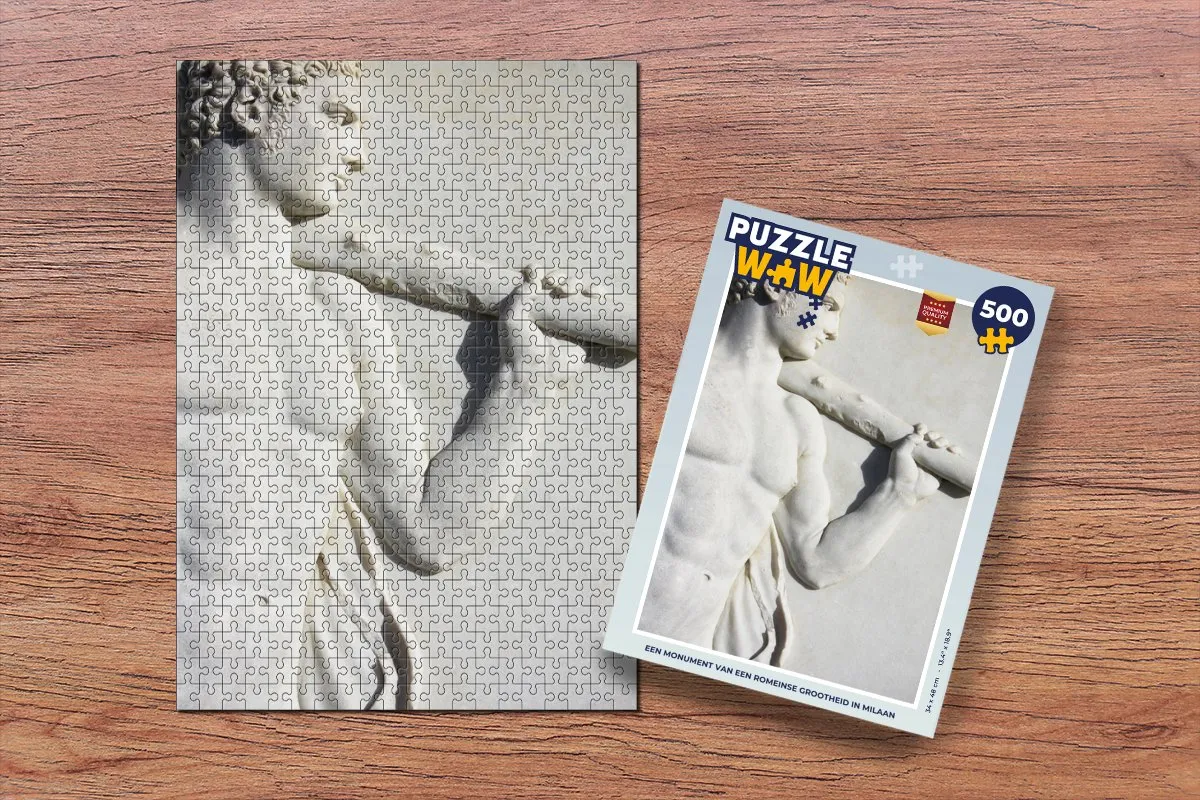 PuzzleWow Romeinse Rijk Standbeeld Legpuzzel 500 Stuks - Multicolor