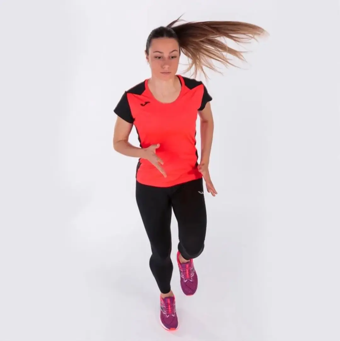 Joma Record II Fluor T-shirt Dames - L - Koraalgroen - afbeelding 6 van 6