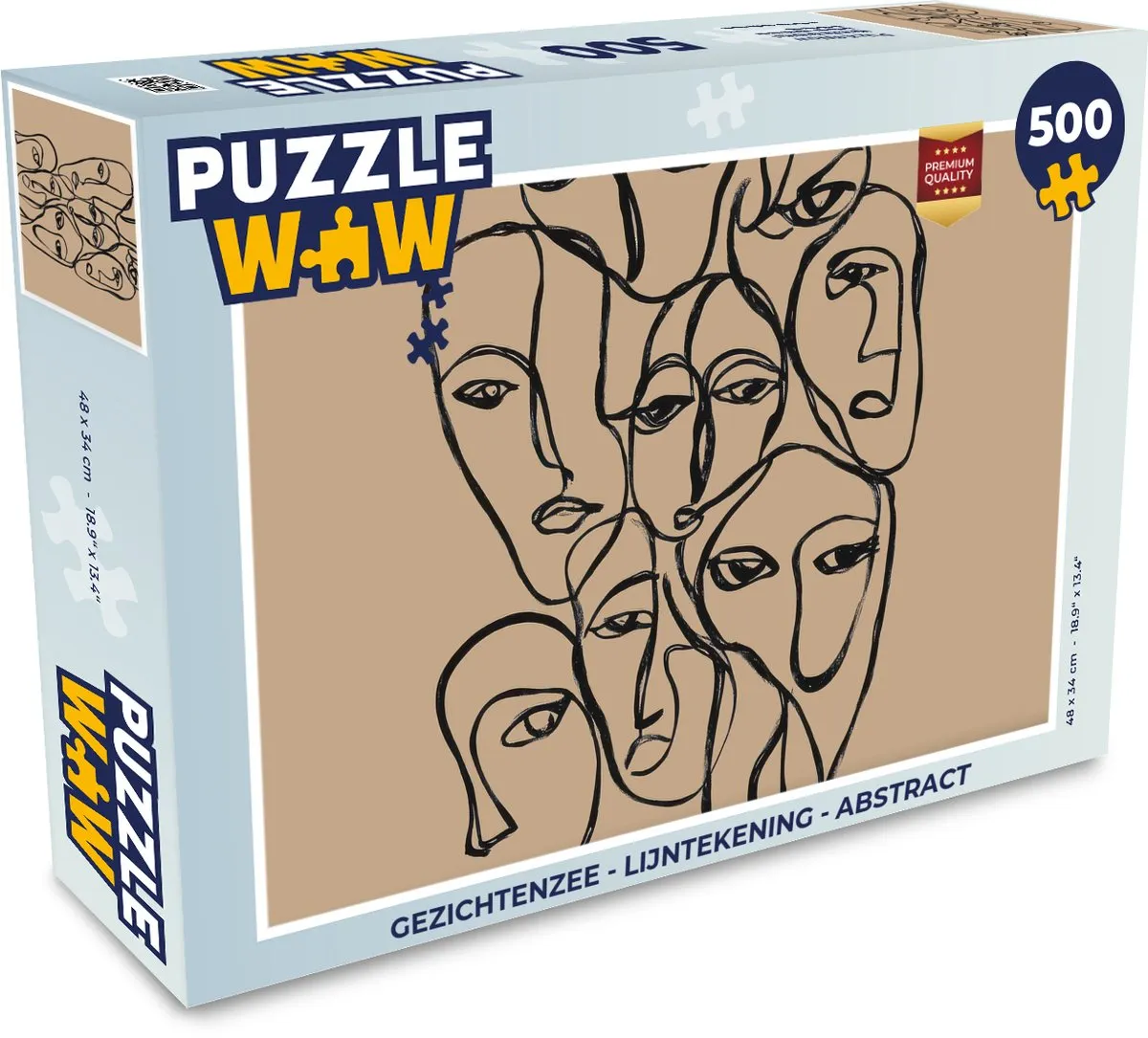 PuzzleWow Gezichtenzee Legpuzzel 500 Stuks
