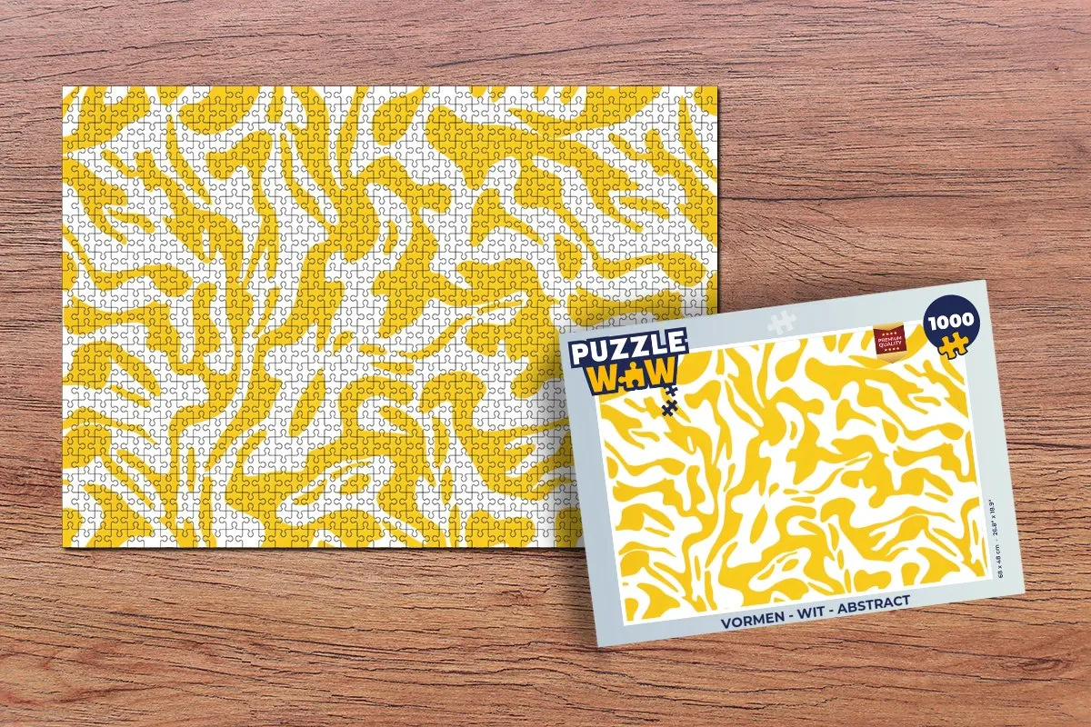PuzzleWow Abstract Legpuzzel 1000 Stuks - Wit - MPN 8721375315873