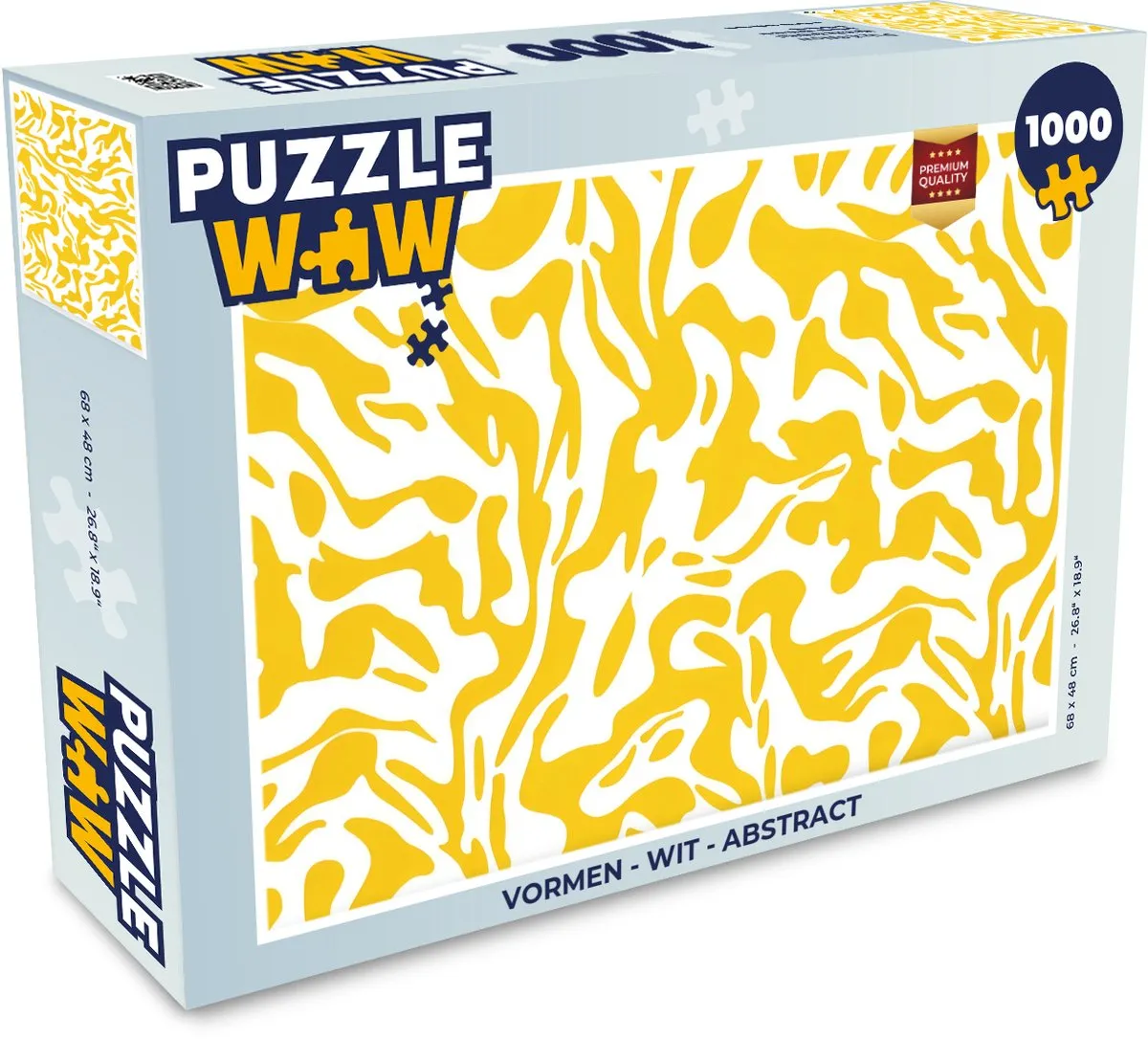 PuzzleWow Abstract Legpuzzel 1000 Stuks - Wit - MPN 8721375315873