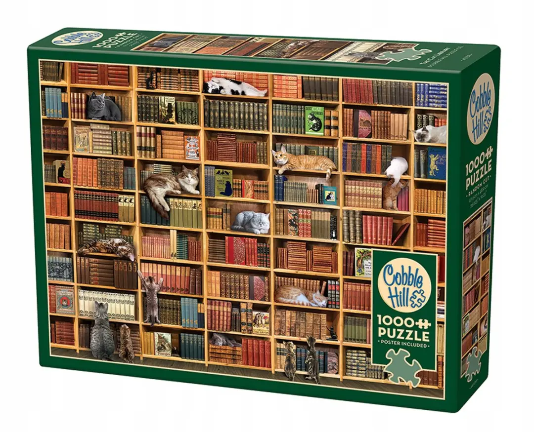 Cobble Hill Kattenbibliotheek Puzzel 1000 Stukjes