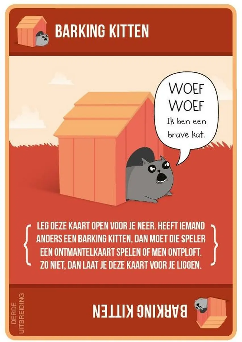 Exploding Kittens Barking Kittens NL Uitbreiding - Kaartspel - 2-10 Spelers