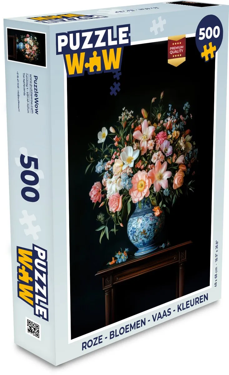 PuzzleWow Bloemen Vaas Legpuzzel 500 Stuks - MPN 8721169407333