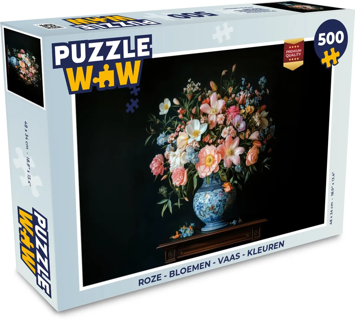 PuzzleWow Bloemen Vaas Legpuzzel 500 Stuks - MPN 8721169407333