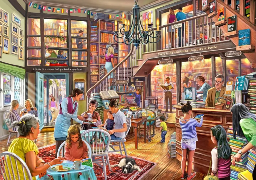 Bluebird Puzzle legpuzzel Bookshop Tearoom
