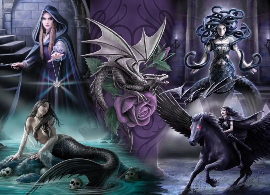 Bluebird Puzzle legpuzzel Anne Stokes Gothic Dreams 1000 stukjes.