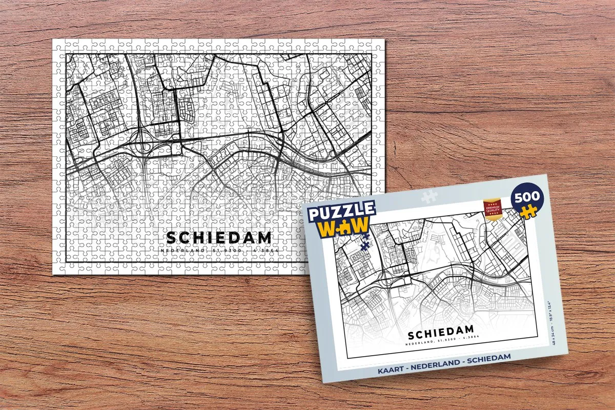 PuzzleWow Schiedam Legpuzzel 500 Stuks - Multicolor