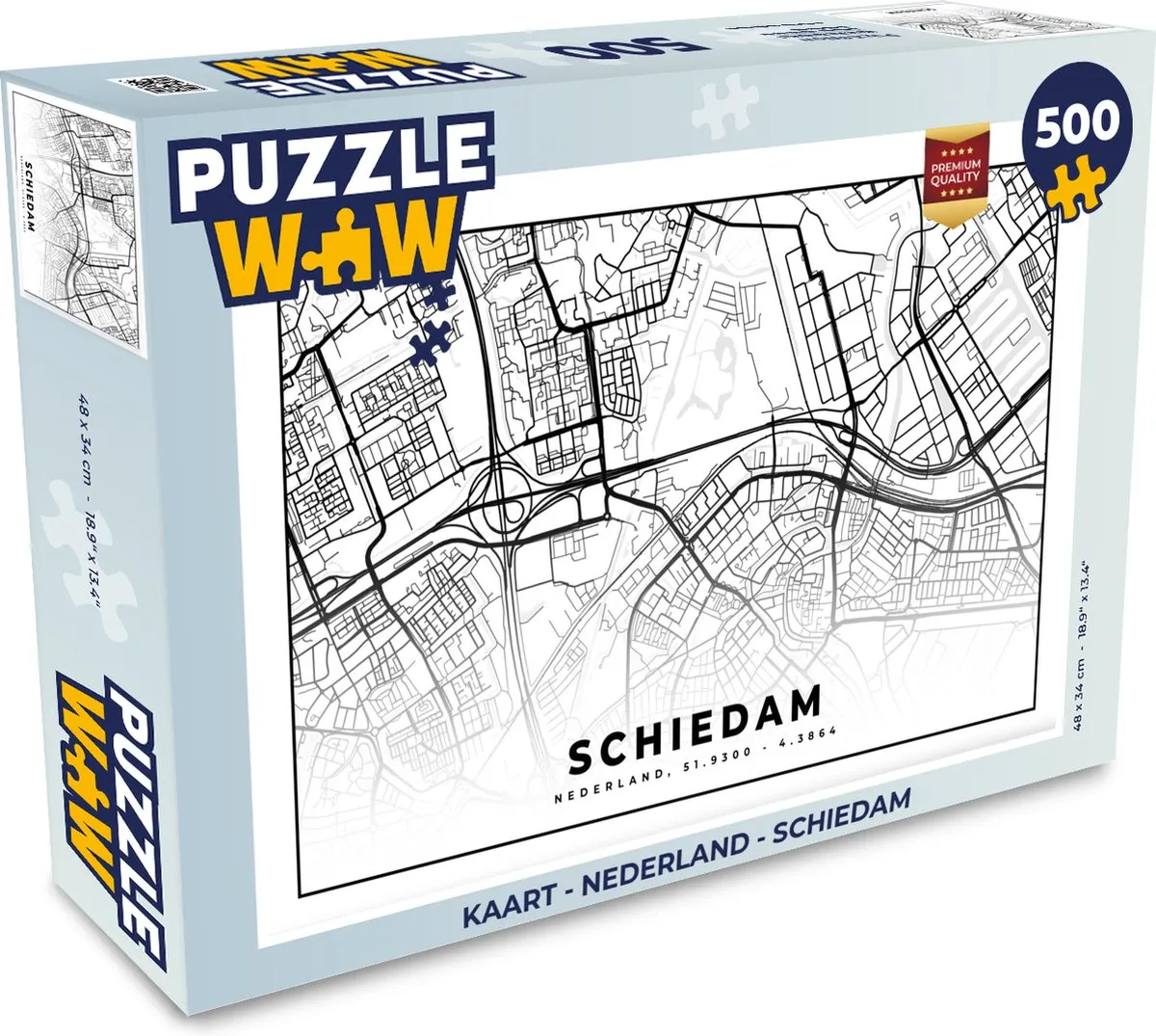 PuzzleWow Schiedam Legpuzzel 500 Stuks