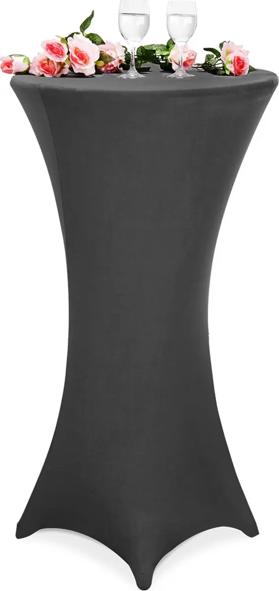 Deuba Statafelrok Stretch 30°C Wasbaar Ø70cm Antraciet