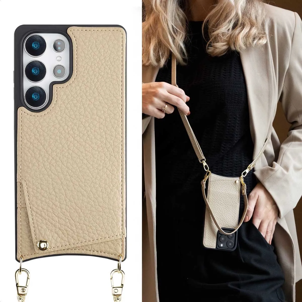 Selencia Hoesje Samsung Galaxy S25 Ultra - Beige