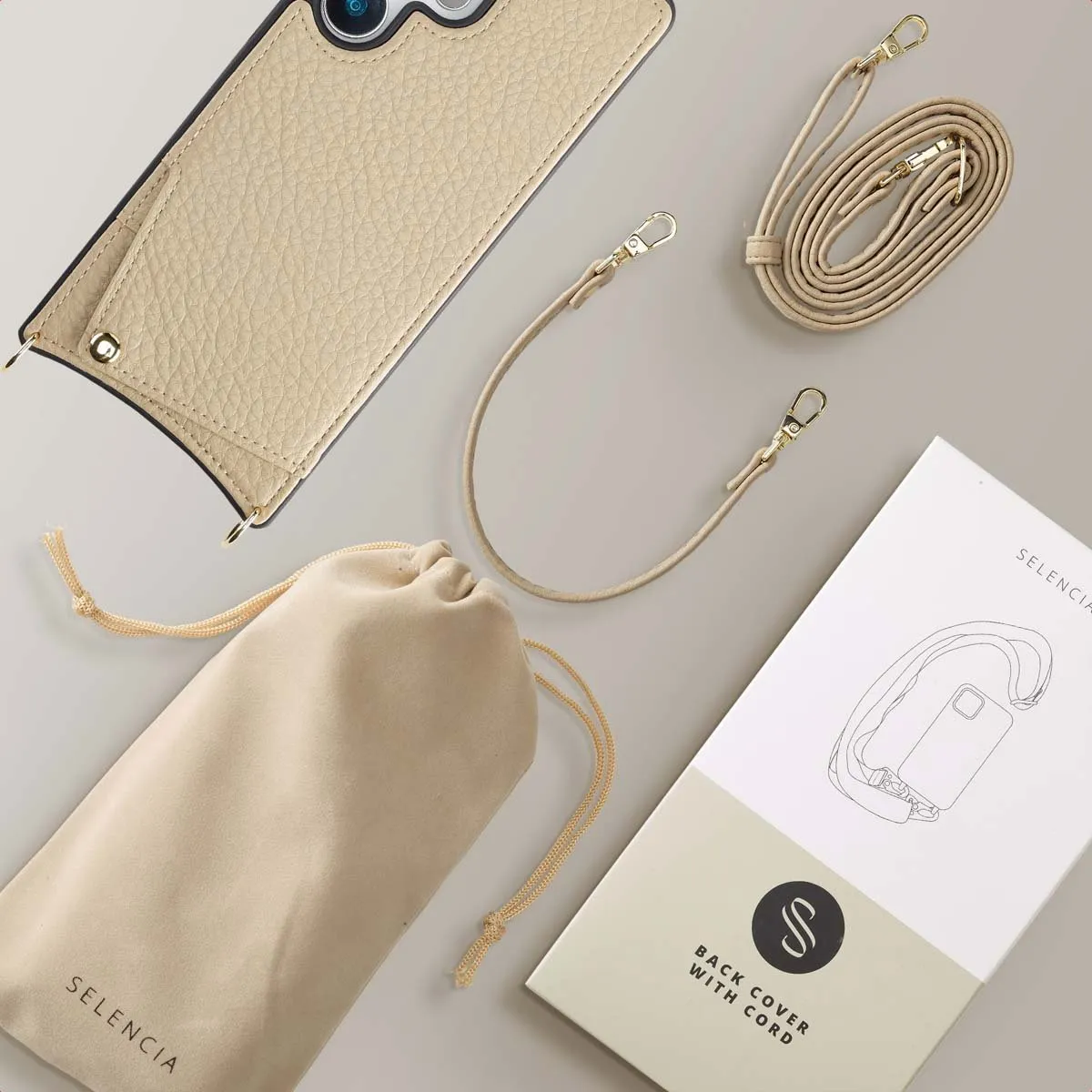 Selencia Hoesje Samsung Galaxy S25 Ultra - Beige - afbeelding 6 van 6