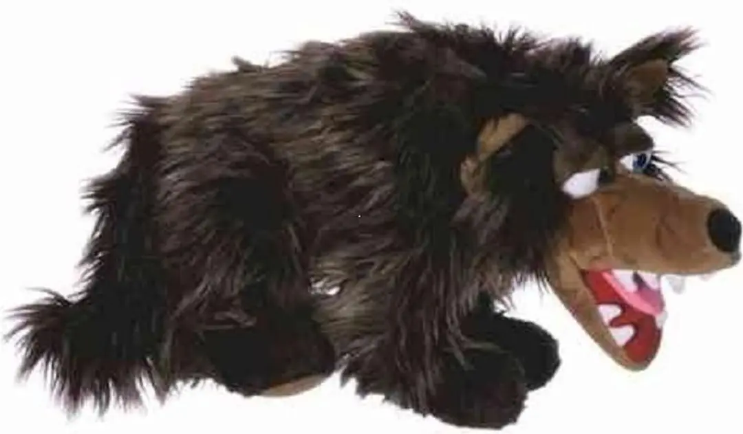 Living puppet Handpop wolf 50cm buikspreekpop sprookjes