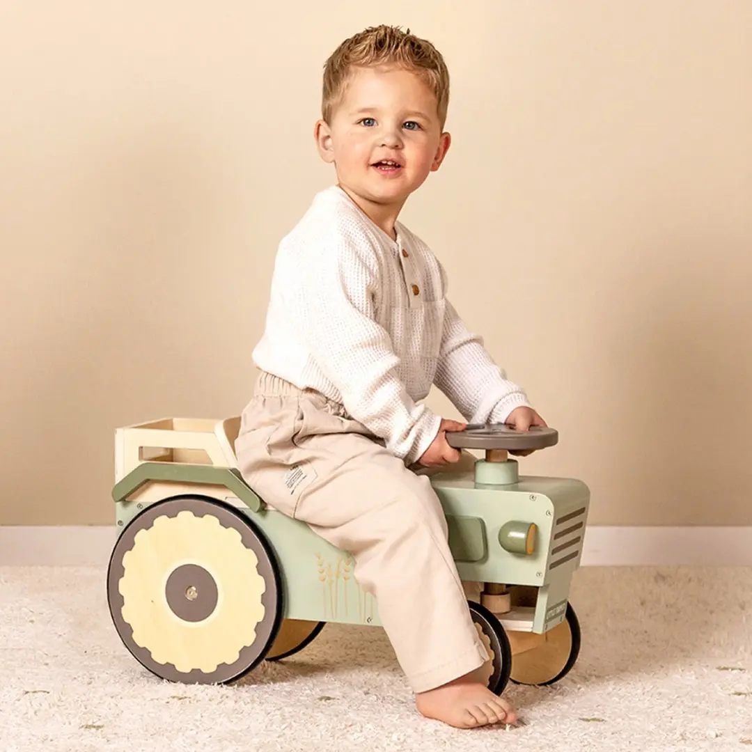 Little Dutch Little Farm Houten Looptractor - Multicolor - afbeelding 3 van 6