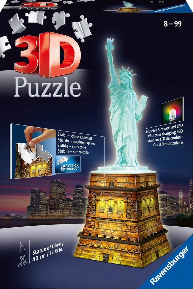 Ravensburger Statue of Liberty Night Edition 3D Puzzel