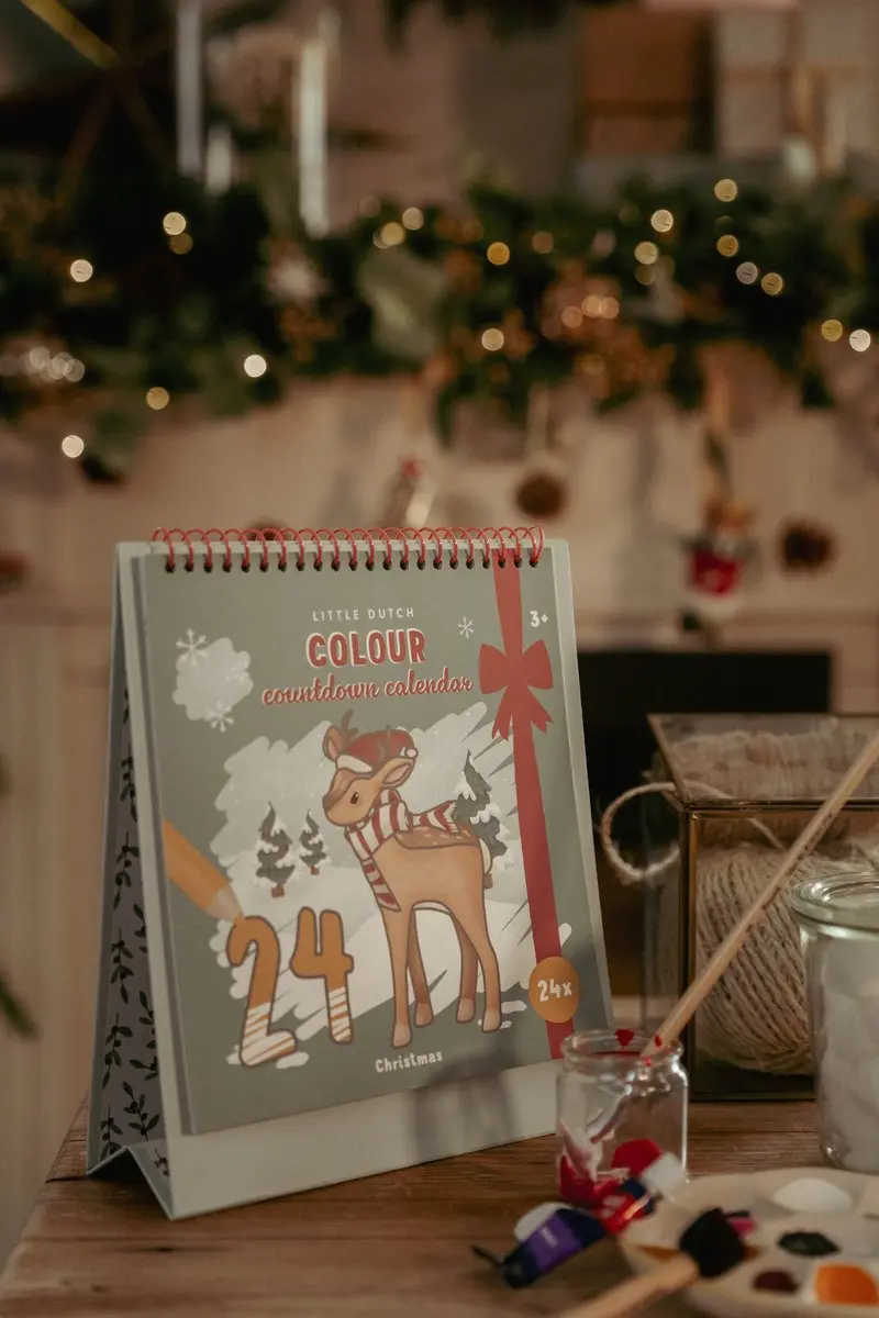 Little Dutch Kerst Aftelkalender Kleurboek - 24 Pagina's