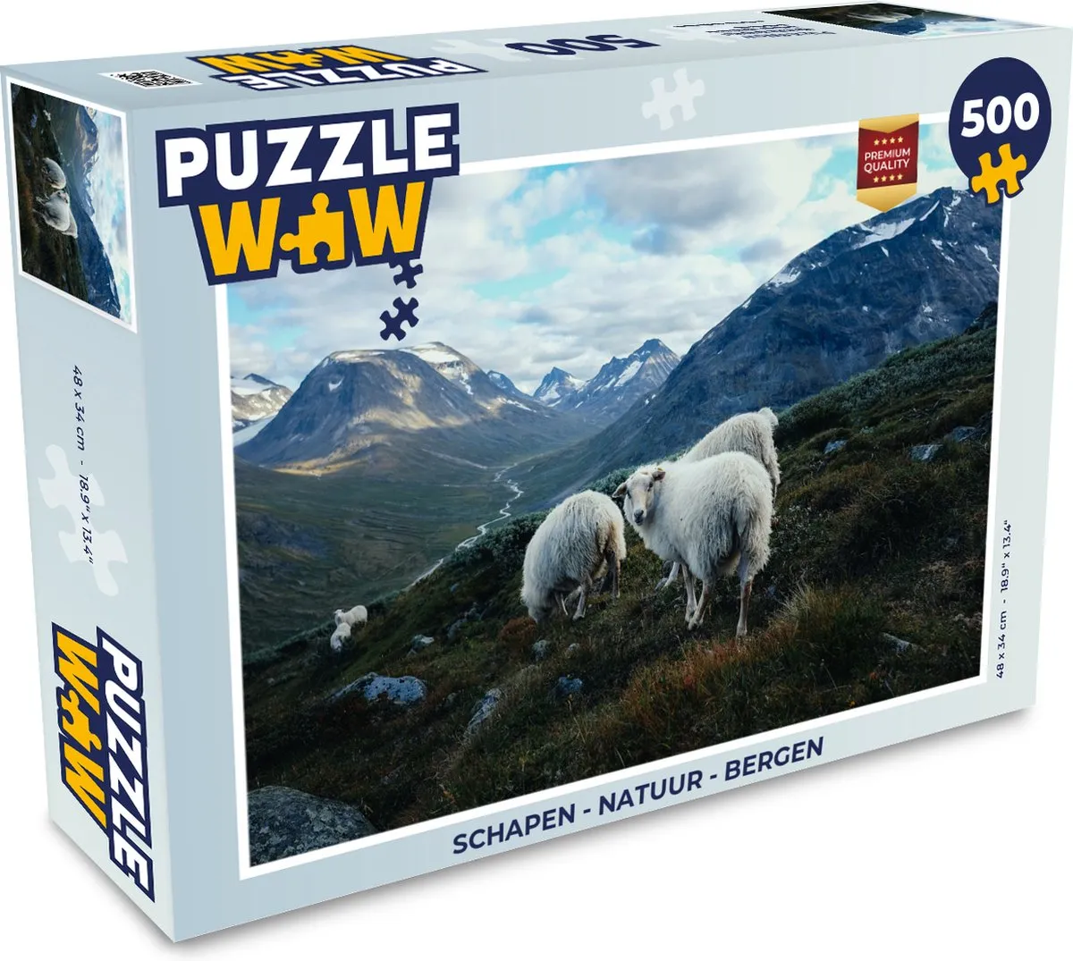 PuzzleWow Natuur Bergen Legpuzzel 500 Stuks