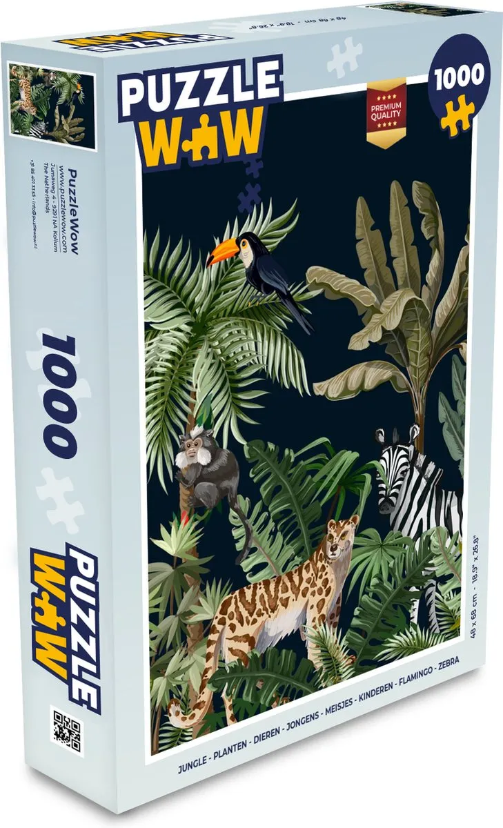 PuzzleWow Jungle Legpuzzel 1000 Stuks