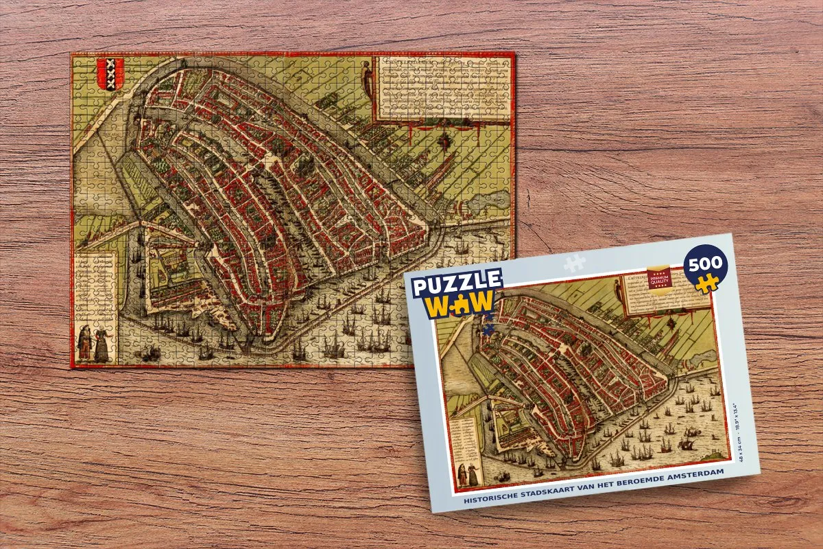 PuzzleWow Amsterdam Vintage Legpuzzel 500 Stuks