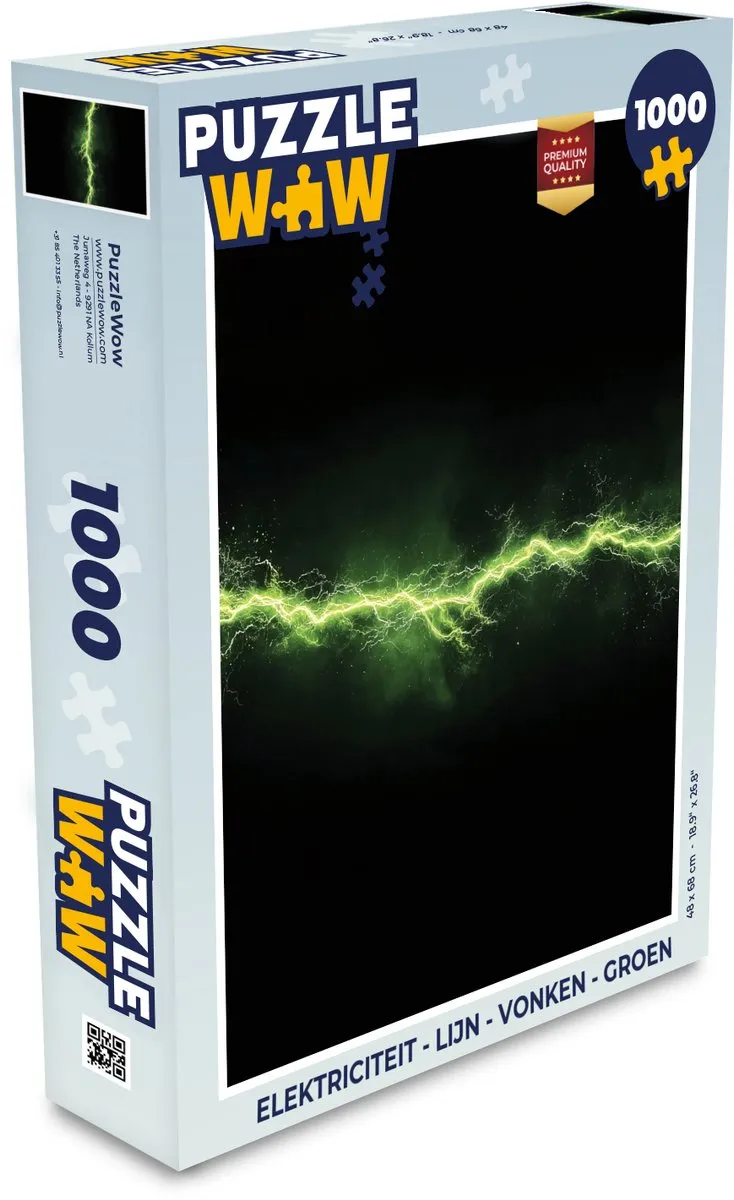 PuzzleWow Vonken Groene Legpuzzel 1000 Stuks