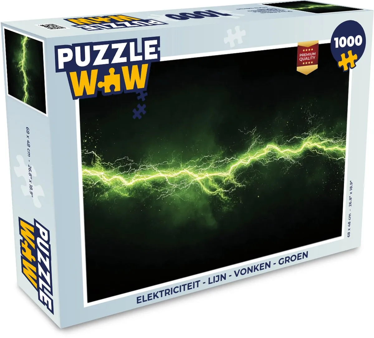 PuzzleWow Vonken Groene Legpuzzel 1000 Stuks