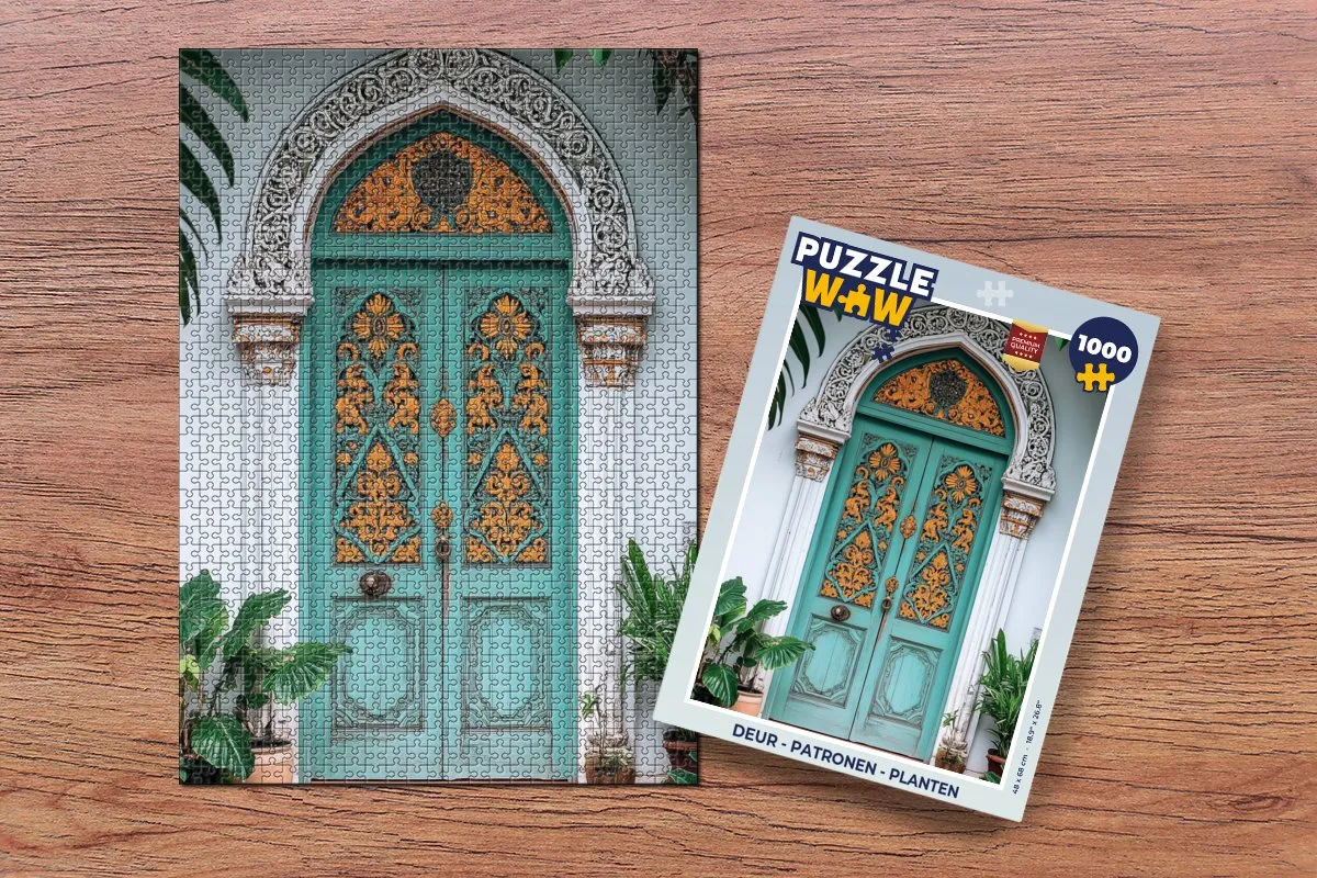 PuzzleWow Planten Deur Legpuzzel 1000 Stuks - Tropisch
