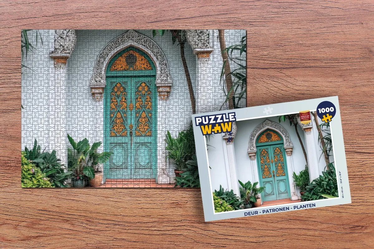 PuzzleWow Planten Deur Legpuzzel 1000 Stuks - Tropisch