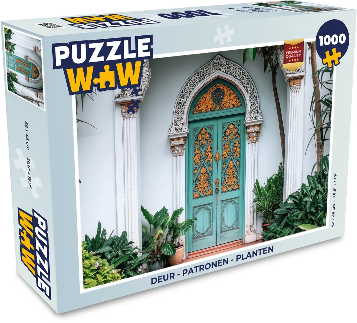PuzzleWow Planten Deur Legpuzzel 1000 Stuks - Tropisch