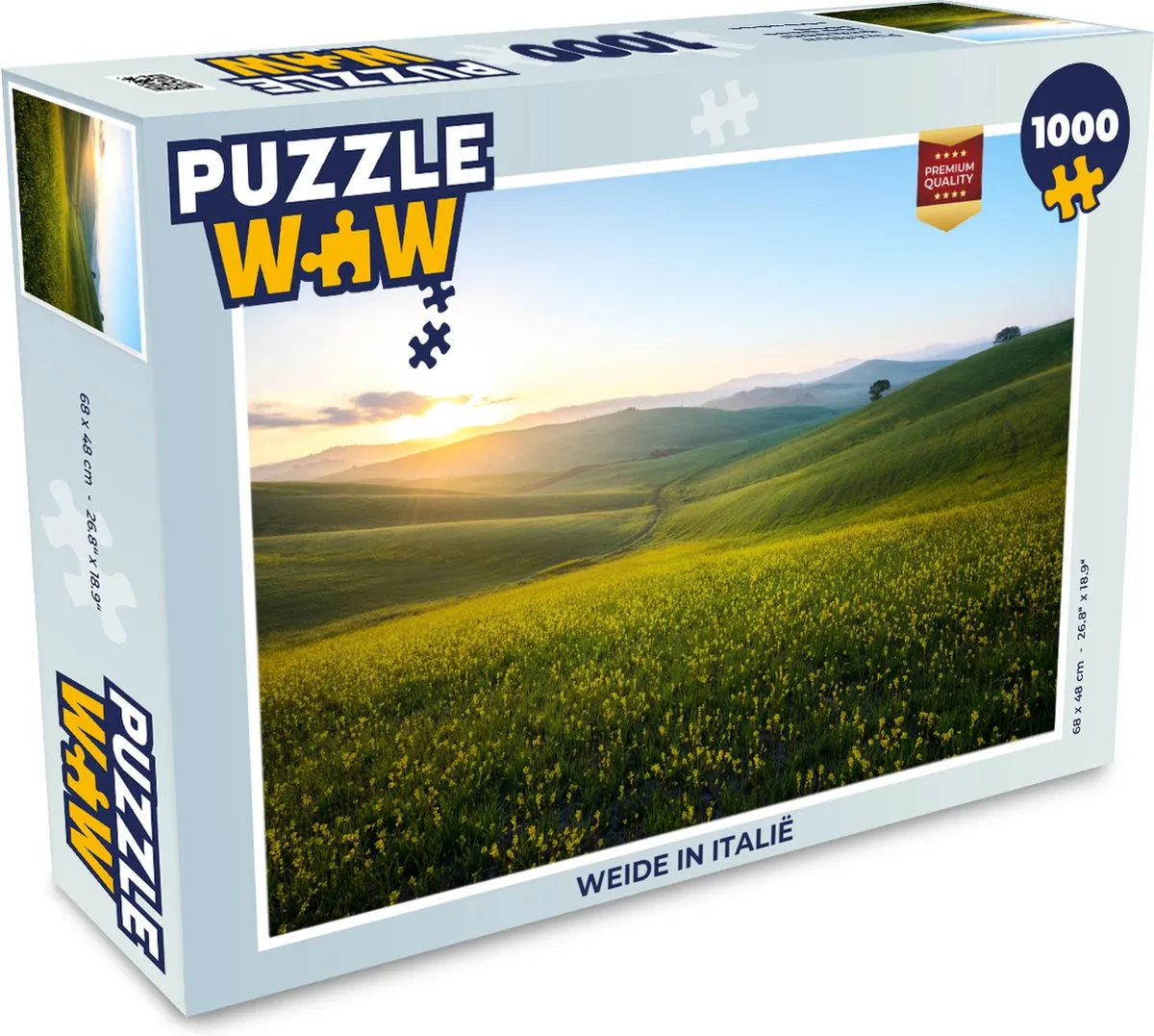 PuzzleWow Legpuzzel Weide in Italië 1000 Stuks