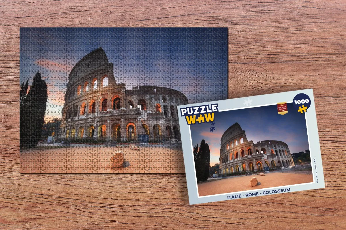 PuzzleWow Rome Colosseum Legpuzzel 1000 Stuks - Multicolor