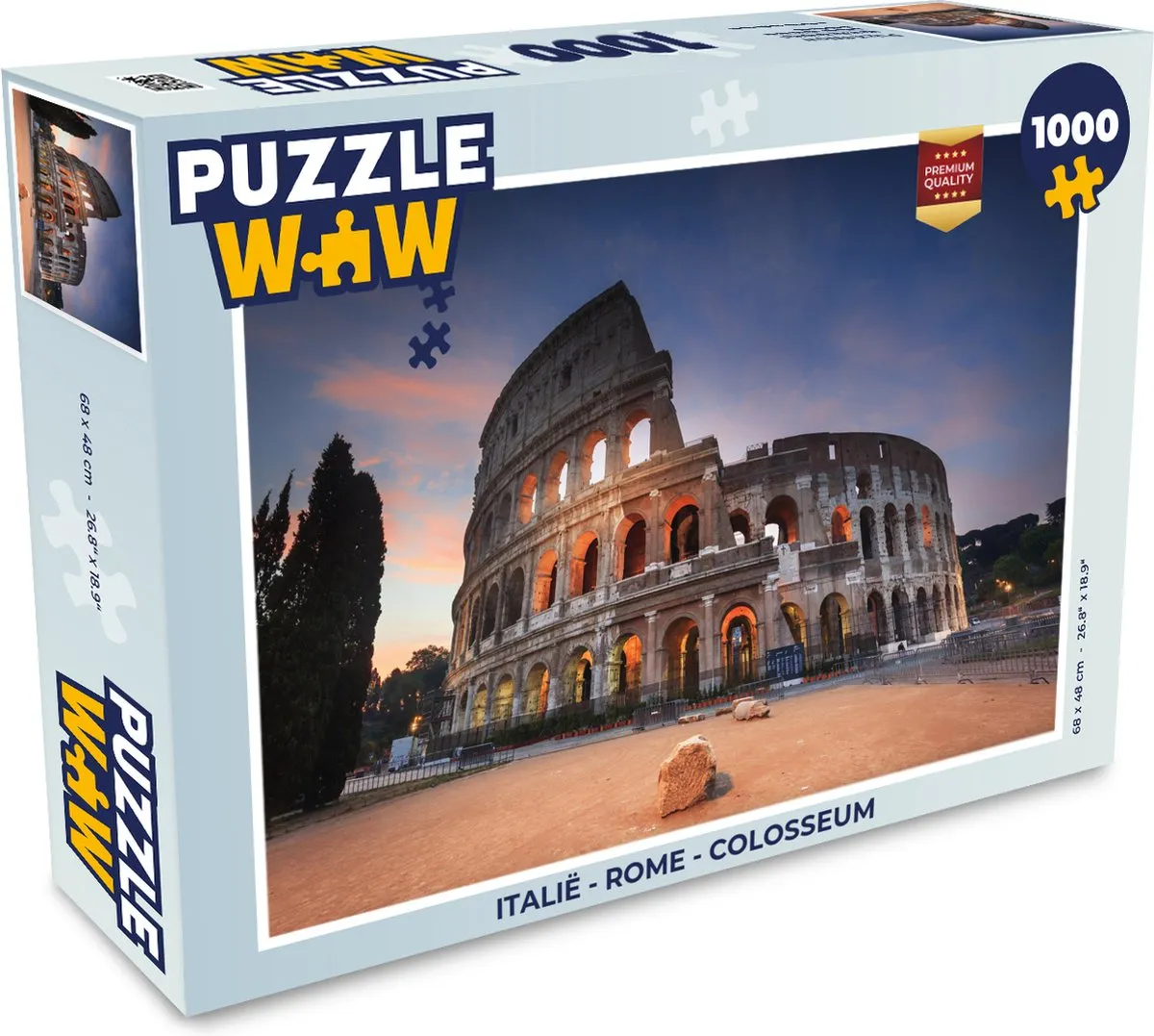 PuzzleWow Rome Colosseum Legpuzzel 1000 Stuks - Multicolor