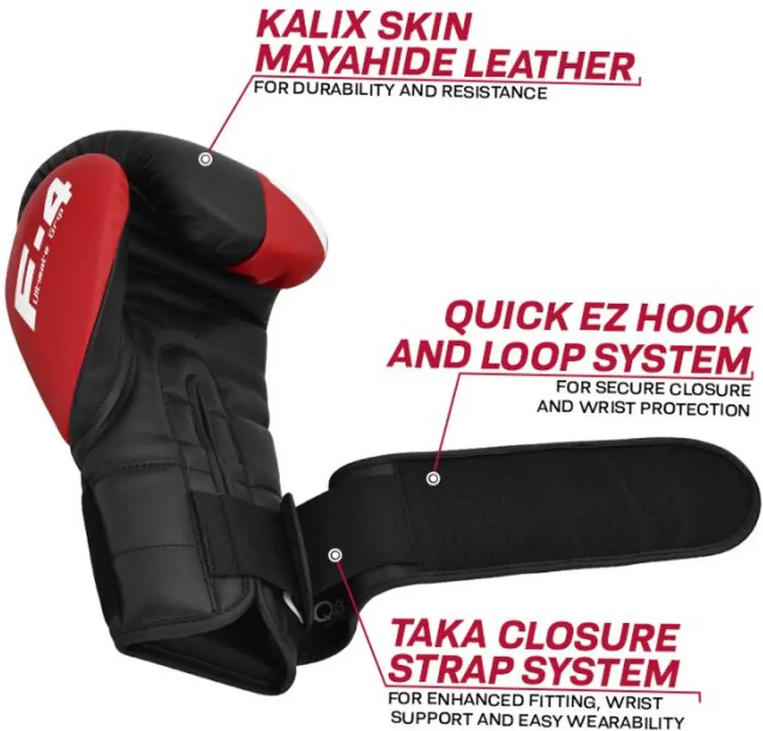 RDX Sports Rex F4 Bokshandschoenen 10 oz - Rood - afbeelding 4 van 6