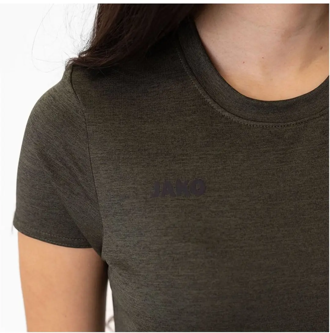 Jako Premium Basics T-Shirt Dames 38 - Kaki Gemêleerd