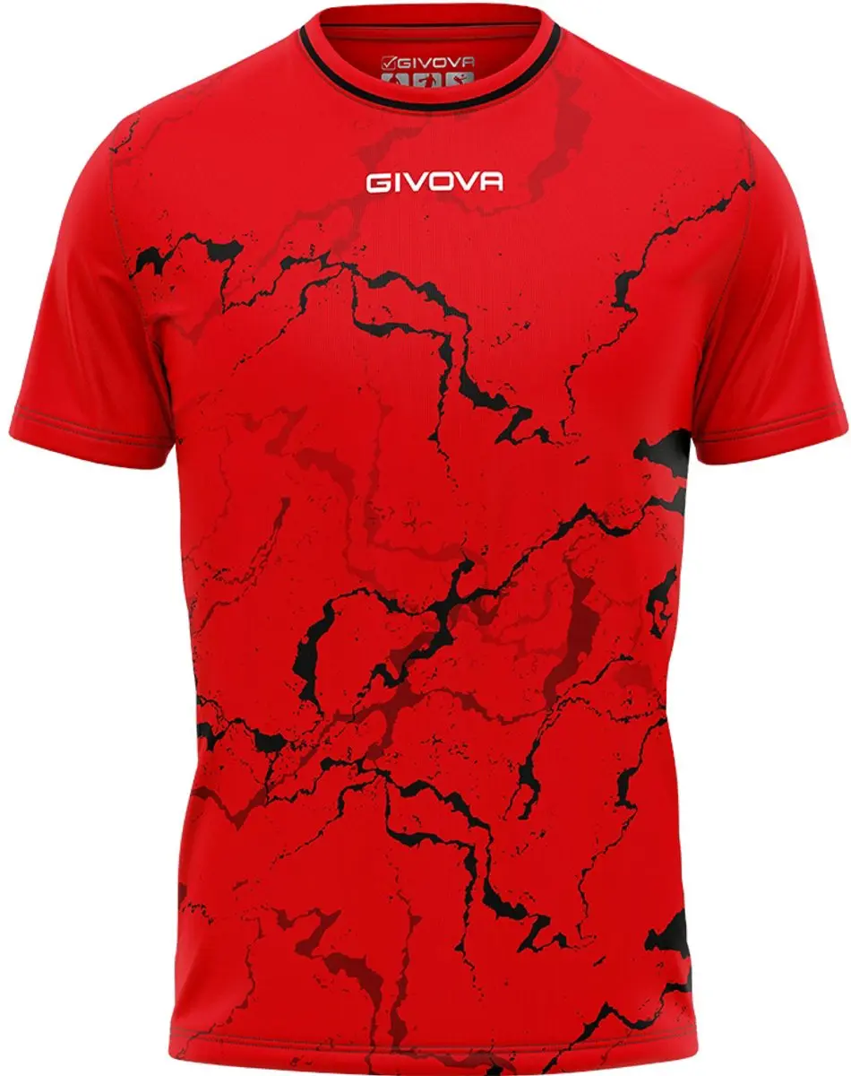 Givova Sportshirt Grafite Rood-Zwart M - afbeelding 2 van 3