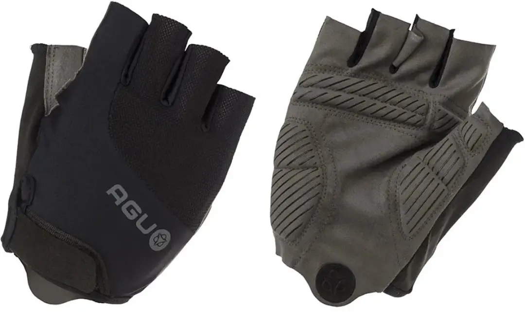 AGU Super Gel Fietshandschoenen - 4mm Gelpadding - AX Suede - Vingerloos - Zwart S - afbeelding 2 van 2