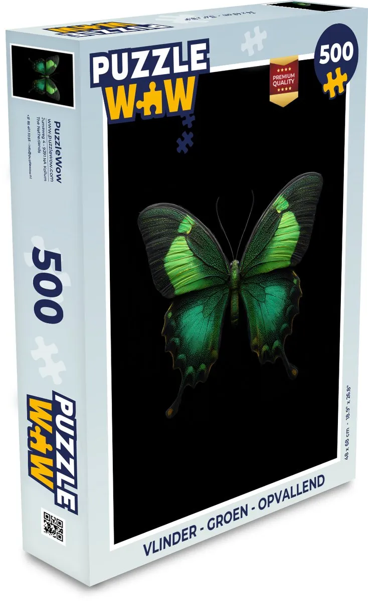 PuzzleWow Vlinder Legpuzzel 500 Stuks