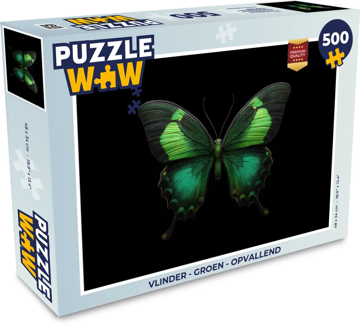 PuzzleWow Vlinder Legpuzzel 500 Stuks - Groen