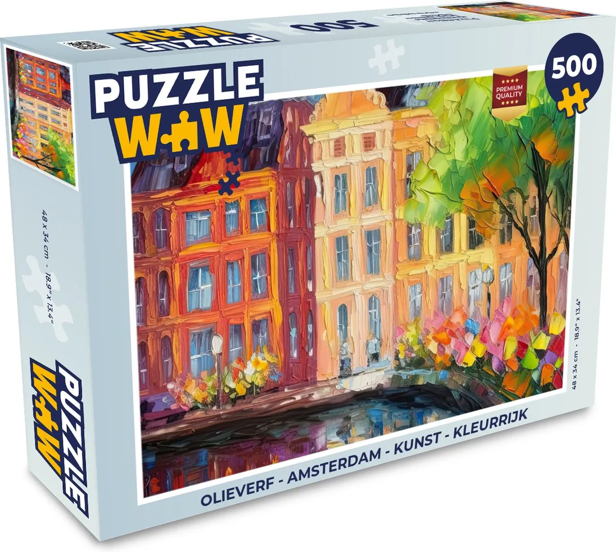 PuzzleWow Amsterdam Kunst Puzzel 500 Stuks
