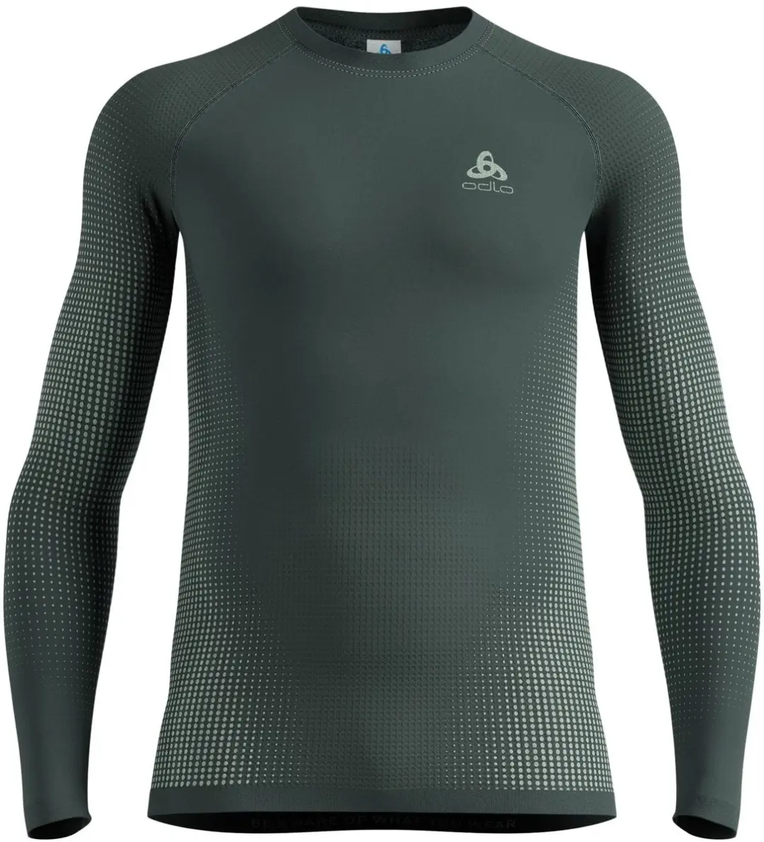 ODLO Active Performance Warm Longsleeve Heren - Maat L - Donkergroen/Grijs - afbeelding 3 van 5