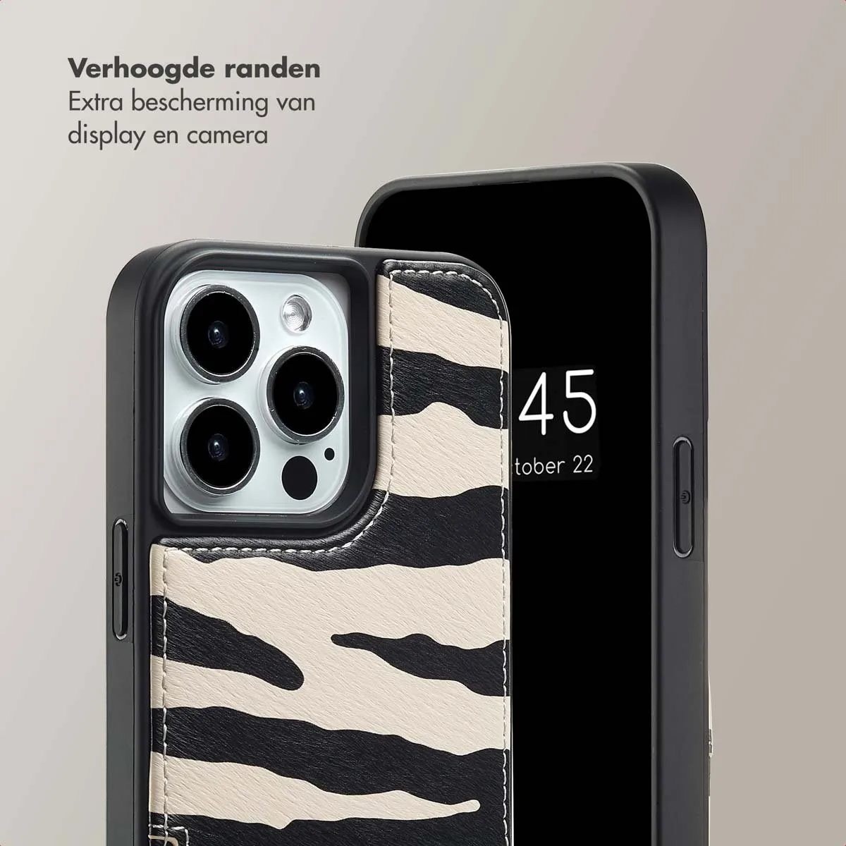 Selencia Hoesje iPhone 13 Pro Zazzy Zebra - 2 Pasjes