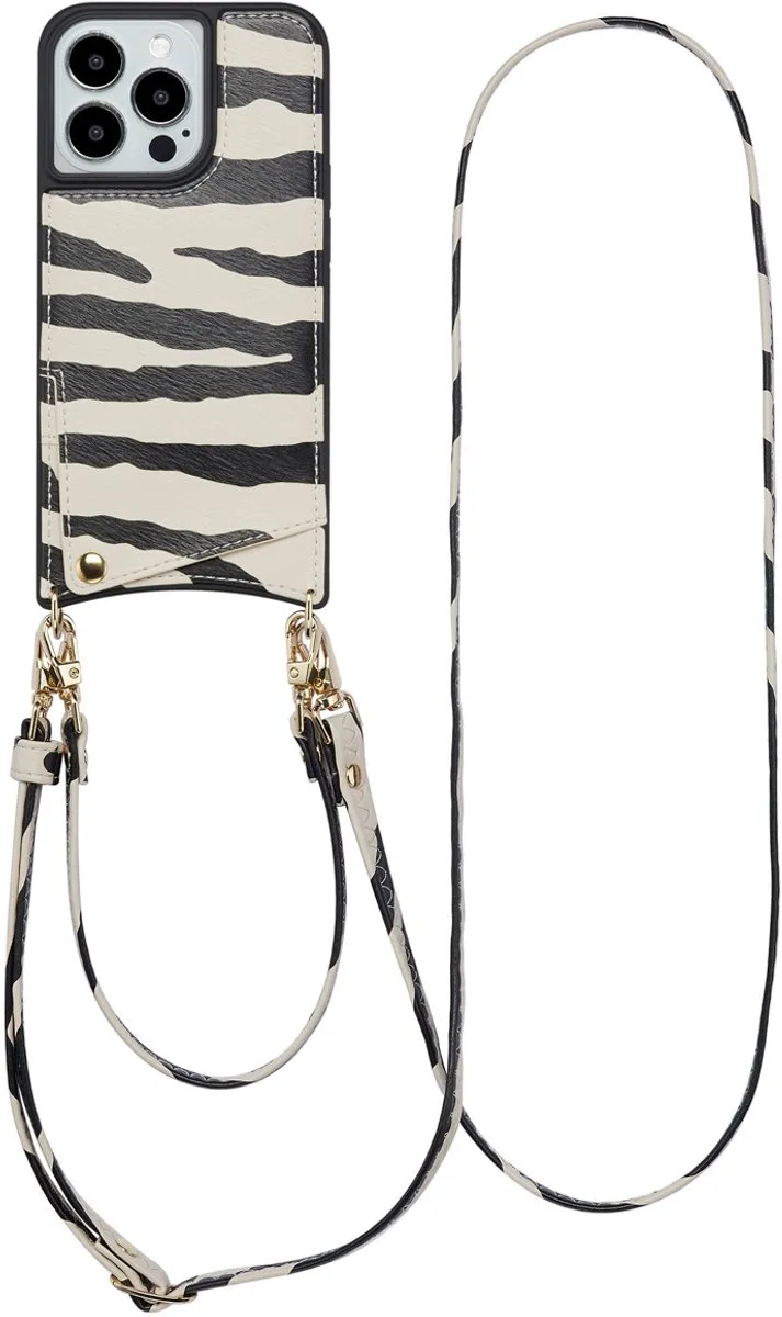 Selencia Hoesje iPhone 13 Pro Zazzy Zebra - 2 Pasjes