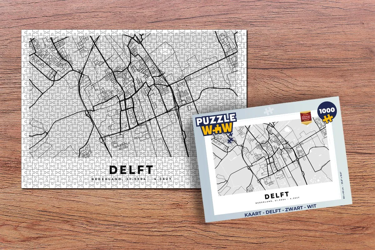 PuzzleWow Delft Puzzel 1000 Stuks - Multicolor